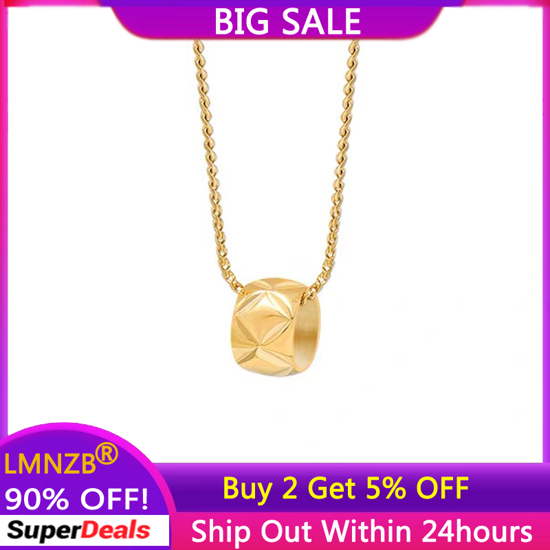 Cross Pendant Necklace Gold - สร้อยคอจี้ลูกปัดกลมรูปสี่เหลี่ยมขนมเปียกปูนสีทองสุดหรูสำหรับผู้หญิงเครื่องประดับครบรอบแต่งงานพร้อมโซ่สแตนเลส