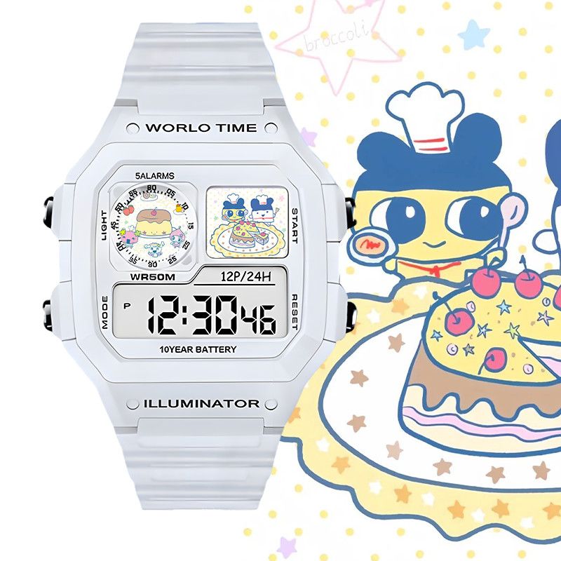 Watch Accessories - นาฬิกาอิเล็กทรอนิกส์อัจฉริยะทามาก็อตจิ บิ๊ก มอธ จิมามินาฬิกาอิเล็กทรอนิกส์สำหรับนักเรียน ของขวัญคริสต์มาสและวันเกิด