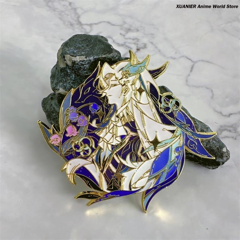 Anime Pendant Necklace - อะนิเมะนูวิลเล็ตต์ เข็มกลัดโลหะ เก็นชิน อิมแพ็ค จี้สร้อยคอ คอสเพลย์