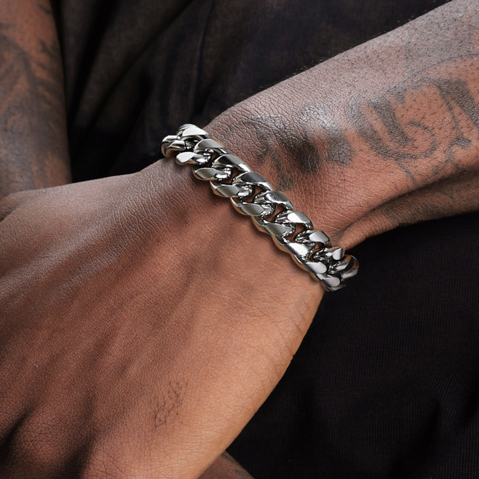 Cuban Link Chain 12Mm - 6-12MM Cuban CHAIN สร้อยข้อมือบุรุษ,กันน้ําสแตนเลส Curb Link