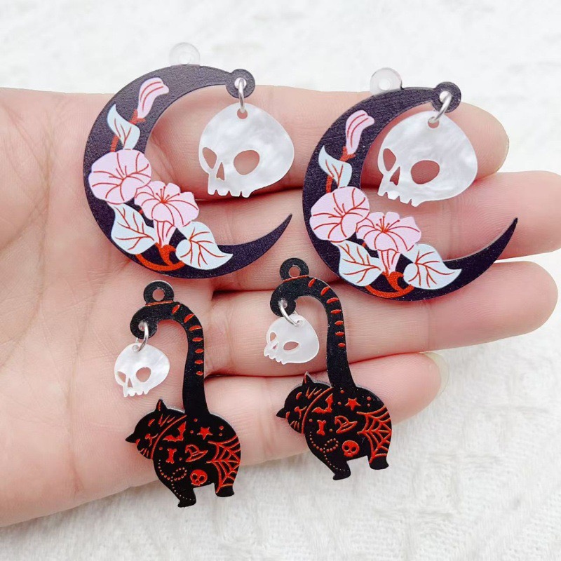 10 ชิ้น จี้อะคริลิคฮาโลวีน รูป - Earrings บทวิจารณ์และราคา