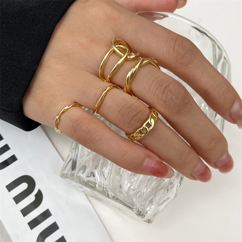 ลูกปัดโลหะ Punk แหวนชุด Sliver - Vintage Punk Knuckle Rings Set บทวิจารณ์และราคา
