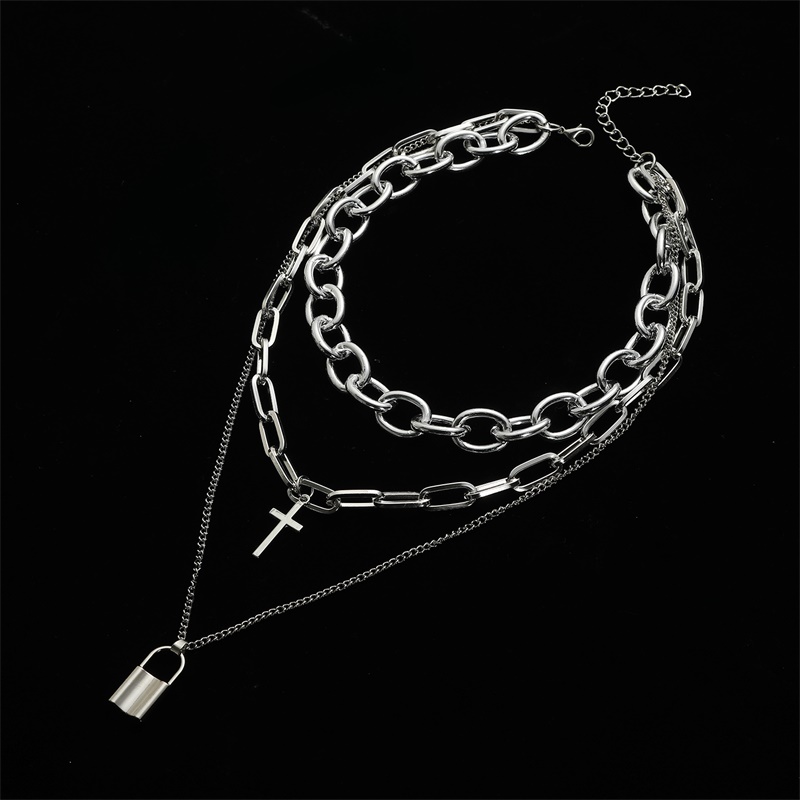 FNQUFUJ Layered Grunge Aesthet - Layered Pendant Necklace Aesthetic บทวิจารณ์และราคา