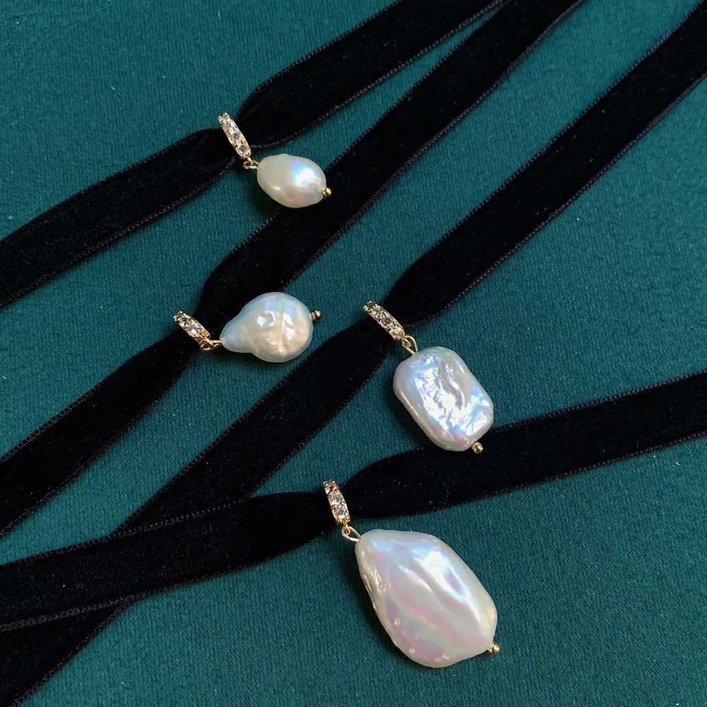 กํามะหยี่สีดําริบบิ้นChokerไม่ - Pearl Choker Necklace Vintage บทวิจารณ์และราคา