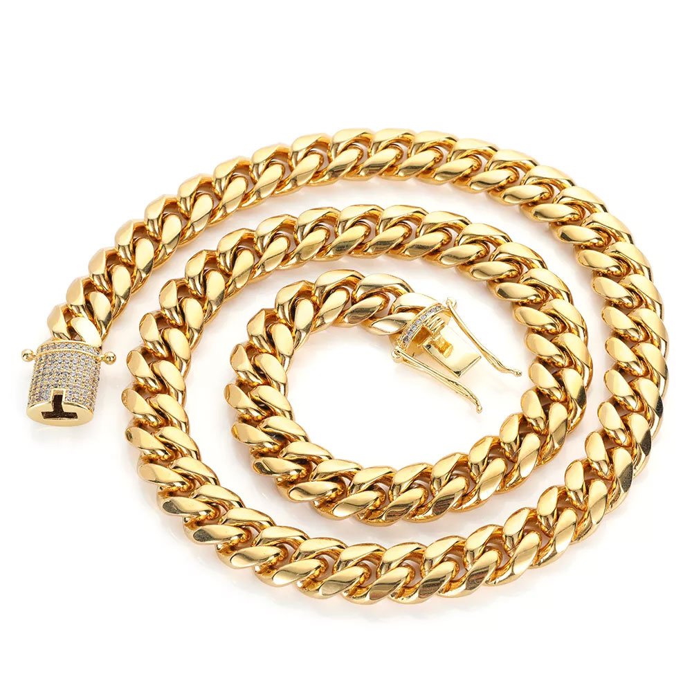 สร้อยคอฮิปฮอปแบบคิวบา ขนาด 6-1 - Cuban Link Chain 12Mm บทวิจารณ์และราคา