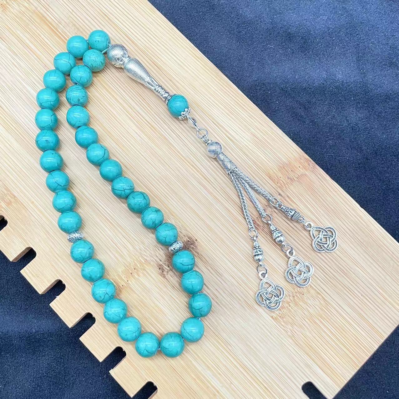 10 มม.33 ลูกปัดหินธรรมชาติมุสล - Bracelets บทวิจารณ์และราคา