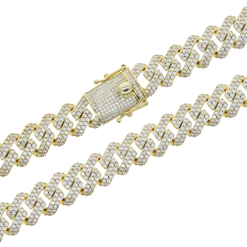 ที่จอดรถรูปสี่เหลี่ยมผืนผ้า Cz - Cuban Link Chain 12Mm บทวิจารณ์และราคา
