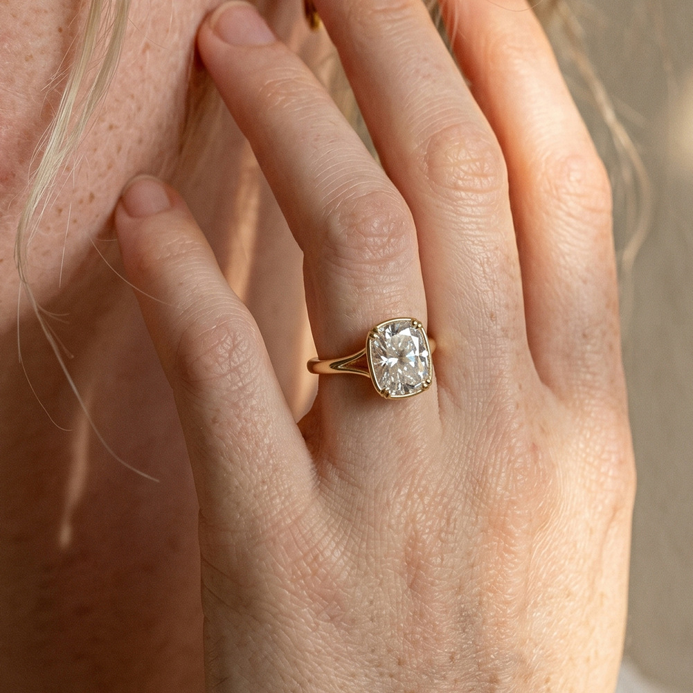 แหวนเงินแท้ S925 ประดับมอสซาไน - Moissanite Engagement Ring 1 Carat บทวิจารณ์และราคา