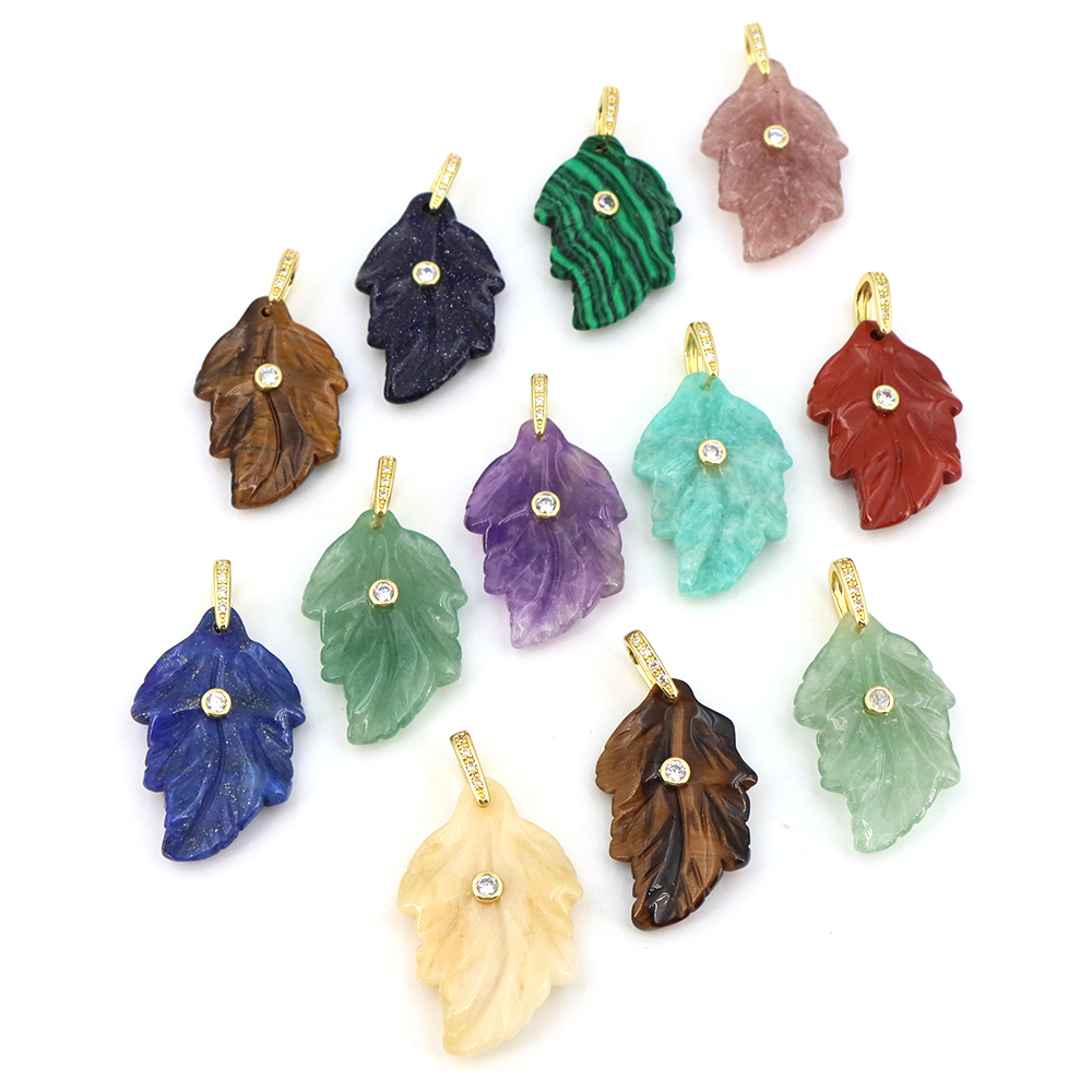 ใบคริสตัลหินธรรมชาติพร้อมจี้เพ - Crystal Pendant Necklace Natural Stone บทวิจารณ์และราคา