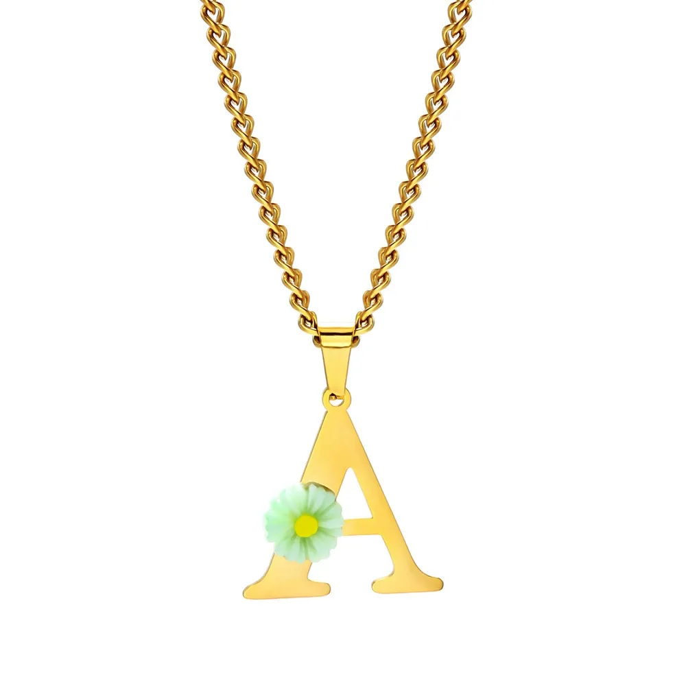 สร้อยคอจี้ตัวอักษรเดซี่แบบกำหน - Initial Letter Necklace 18K Gold บทวิจารณ์และราคา