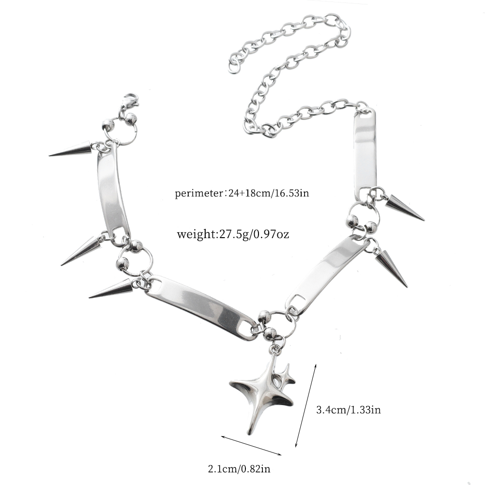สร้อยคอแบบโชคเกอร์สไตล์ Y2K ปร - Goth Punk Spike Choker บทวิจารณ์และราคา