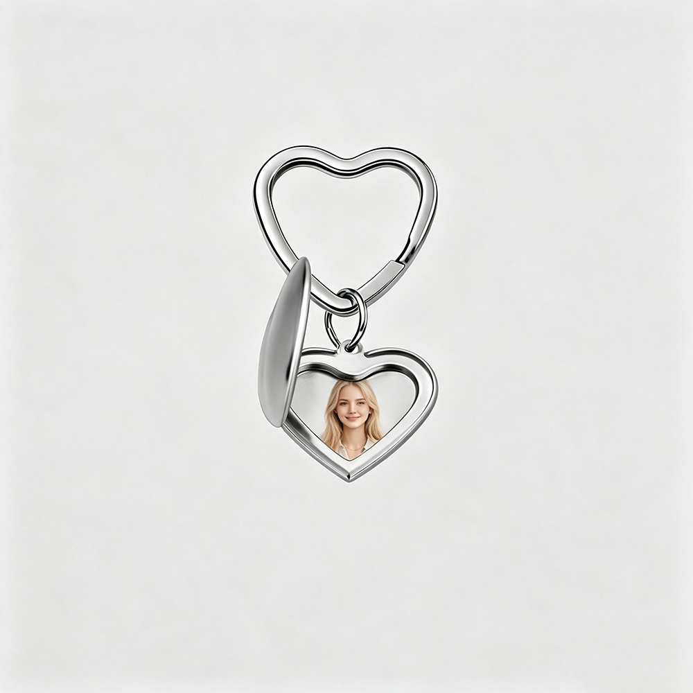 Fnixtar พวงกุญแจกรอบรูปหัวใจ 1 - Heart Locket Necklace Photo บทวิจารณ์และราคา