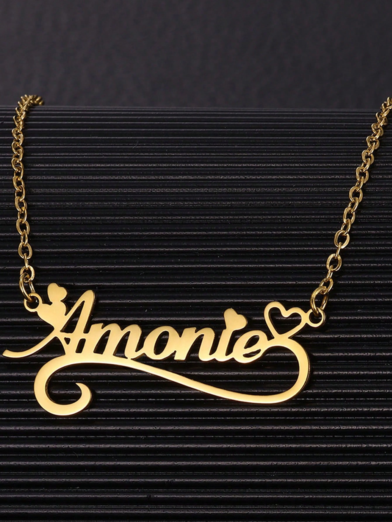 สร้อยคอรูปหัวใจกลวงสำหรับผู้หญ - Custom Name Necklace Stainless Steel บทวิจารณ์และราคา