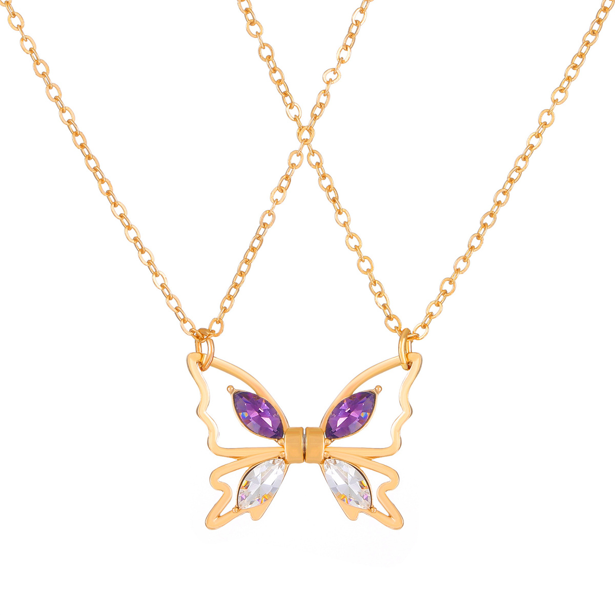 สร้อยคอแม่เหล็กผีเสื้อคู่รัก B - Magnetic Couple Matching Necklaces บทวิจารณ์และราคา