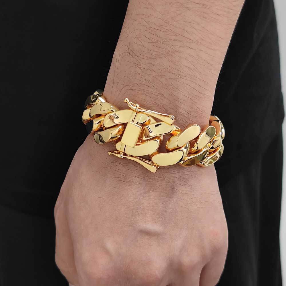 สร้อยคอทองเหลืองแบบ Cuban Link - Cuban Link Chain 12Mm บทวิจารณ์และราคา