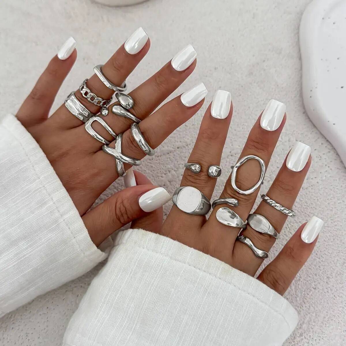 IngeSight.Z 14 ชิ้น/เซ็ตฮิปฮอป - Vintage Punk Knuckle Rings Set บทวิจารณ์และราคา