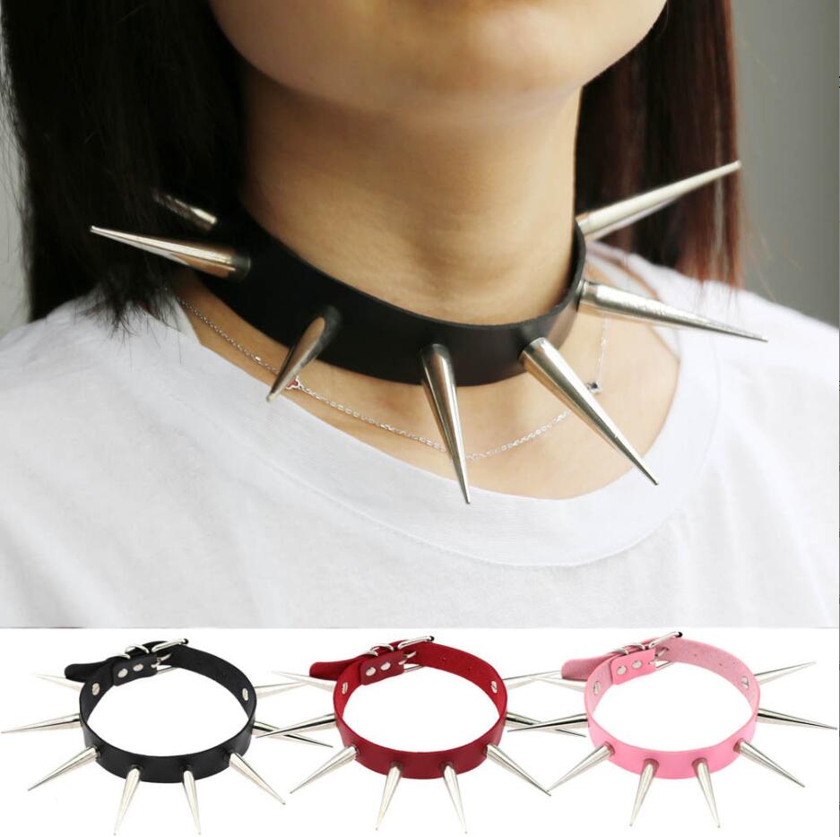Emo Spike Choker Punk Collar ห - Goth Punk Spike Choker บทวิจารณ์และราคา