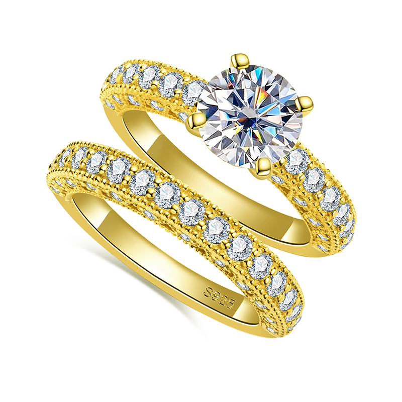 ชุดแหวนสำหรับผู้หญิง เงินแท้ 9 - Moissanite Engagement Ring 1 Carat บทวิจารณ์และราคา