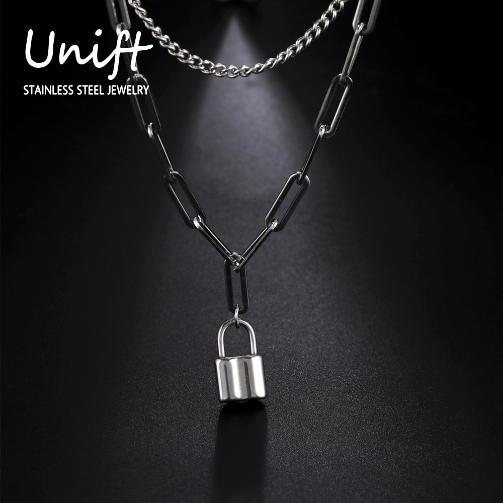 Unift สร้อยคอพร้อมจี้กุญแจสายย - Layered Pendant Necklace Aesthetic บทวิจารณ์และราคา