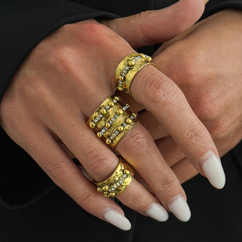 ชุดแหวนเปิดปรับขนาดได้ 3 วง ปร - Vintage Punk Knuckle Rings Set บทวิจารณ์และราคา