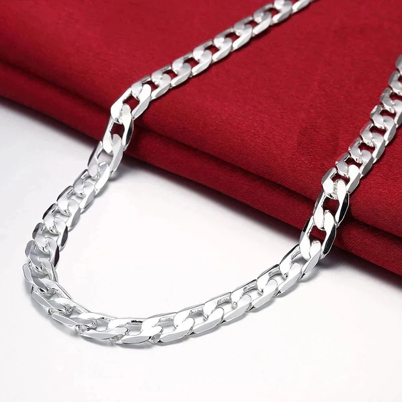 สร้อยคอเงินแท้ 925 สำหรับผู้ชา - Cuban Link Chain 12Mm บทวิจารณ์และราคา