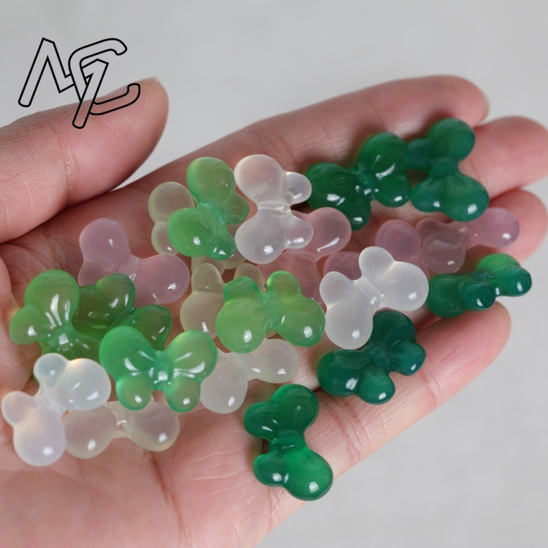 2PC ธรรมชาติ คาลเซโดนี โบว์ไทส - Earrings บทวิจารณ์และราคา