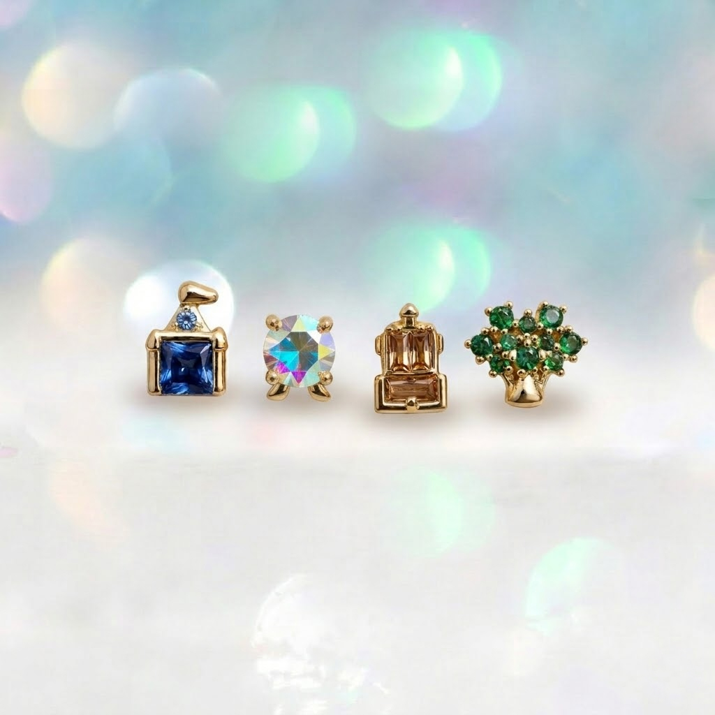 ต่างหูรูปสวนสนุกน่ารักสวยงามแบ - Earrings บทวิจารณ์และราคา