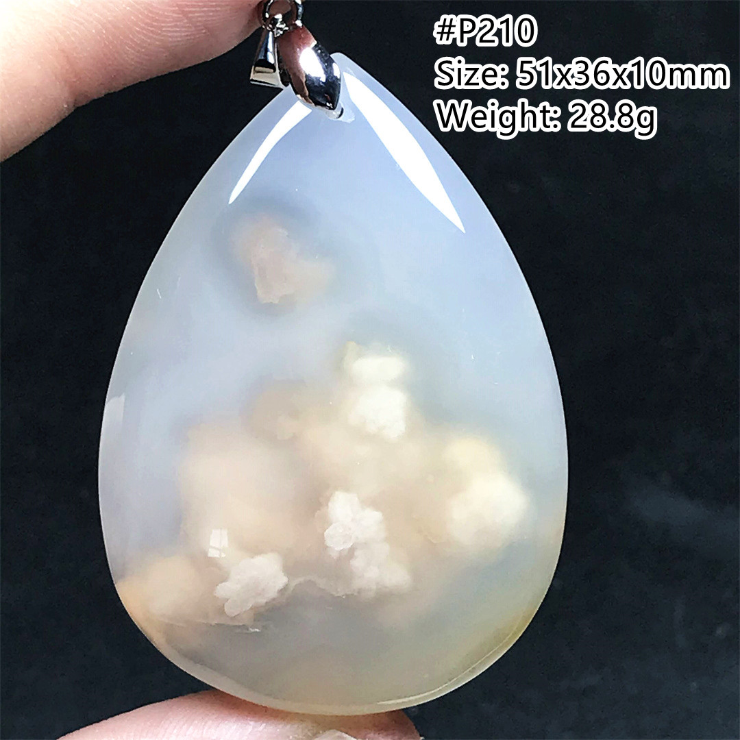 เชอร์รี่ธรรมชาติ Agate สร้อยคอ - Crystal Pendant Necklace Natural Stone บทวิจารณ์และราคา