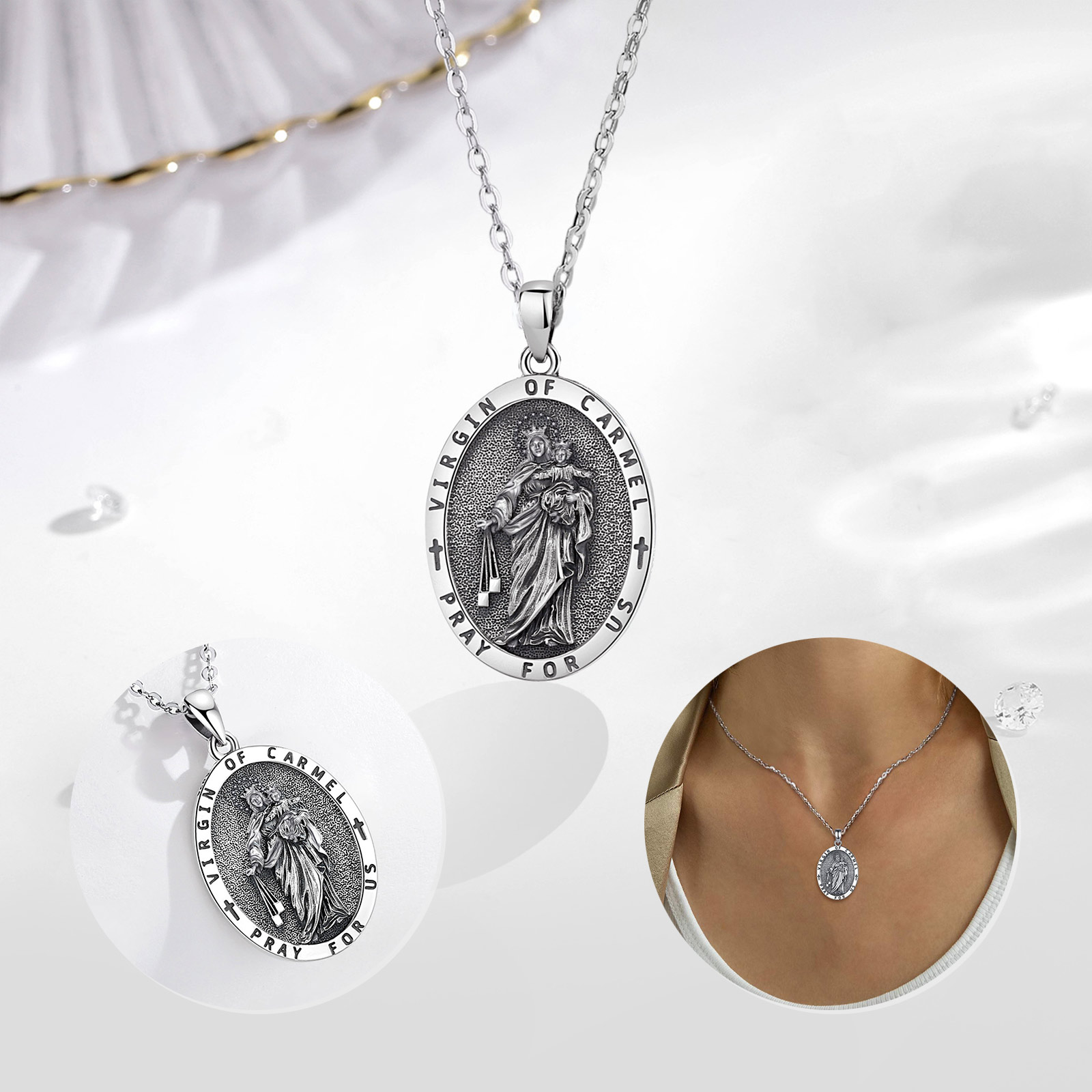 Eudora 925 เงินสเตอร์ลิง Virgi - 925 Sterling Silver Chain Necklace Men บทวิจารณ์และราคา