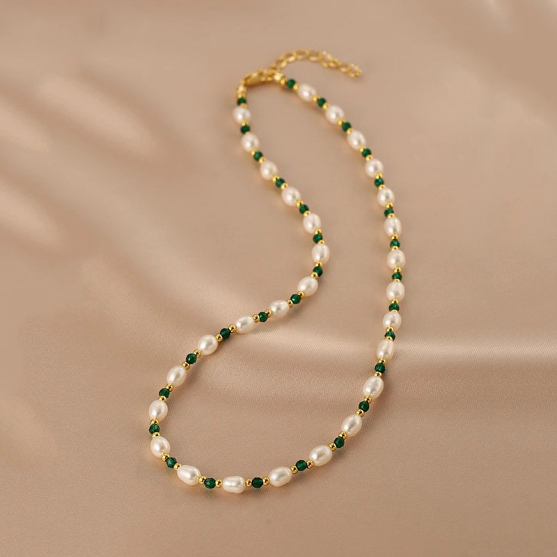มินาร์ ดีนตี้  กรีน คัลเลอร์ ก - Pearl Choker Necklace Vintage บทวิจารณ์และราคา