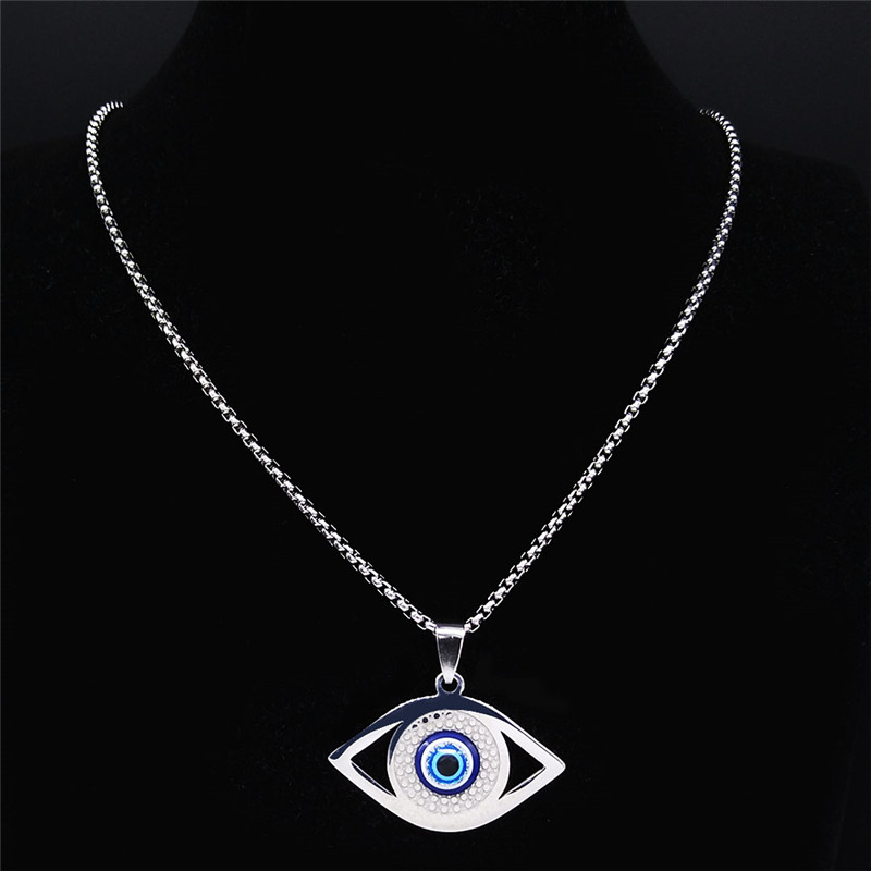 อิสลาม ฮัมซา สร้อยคอตาปีศาจสีฟ - Necklaces บทวิจารณ์และราคา