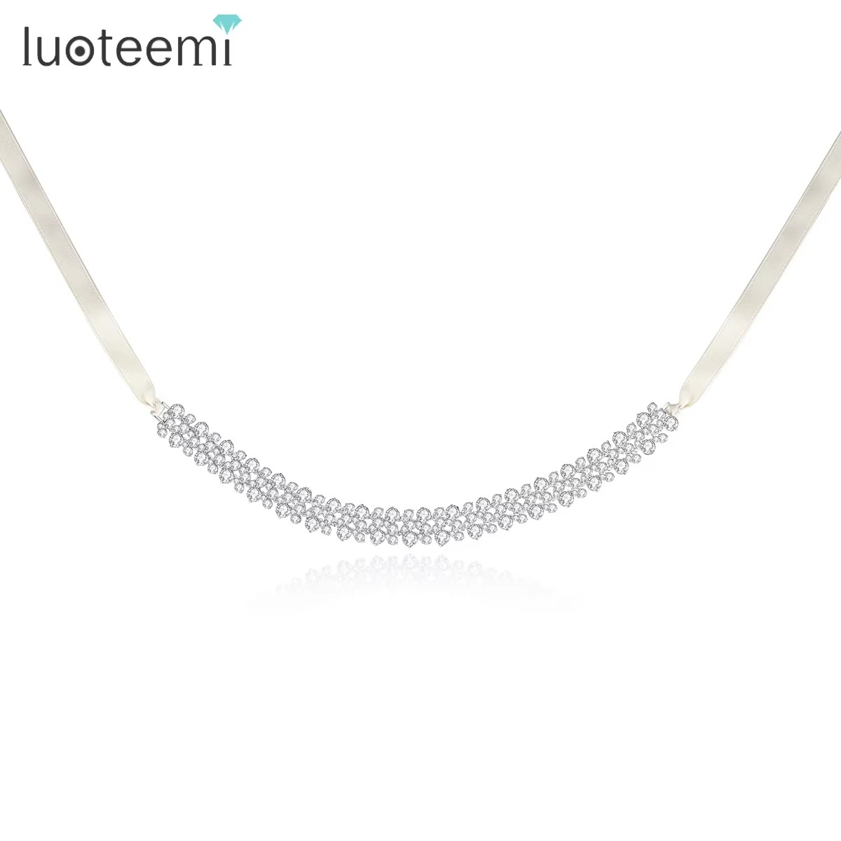 LUOTEEMI สามชั้นCubic Zirconia - Layered Pendant Necklace Aesthetic บทวิจารณ์และราคา