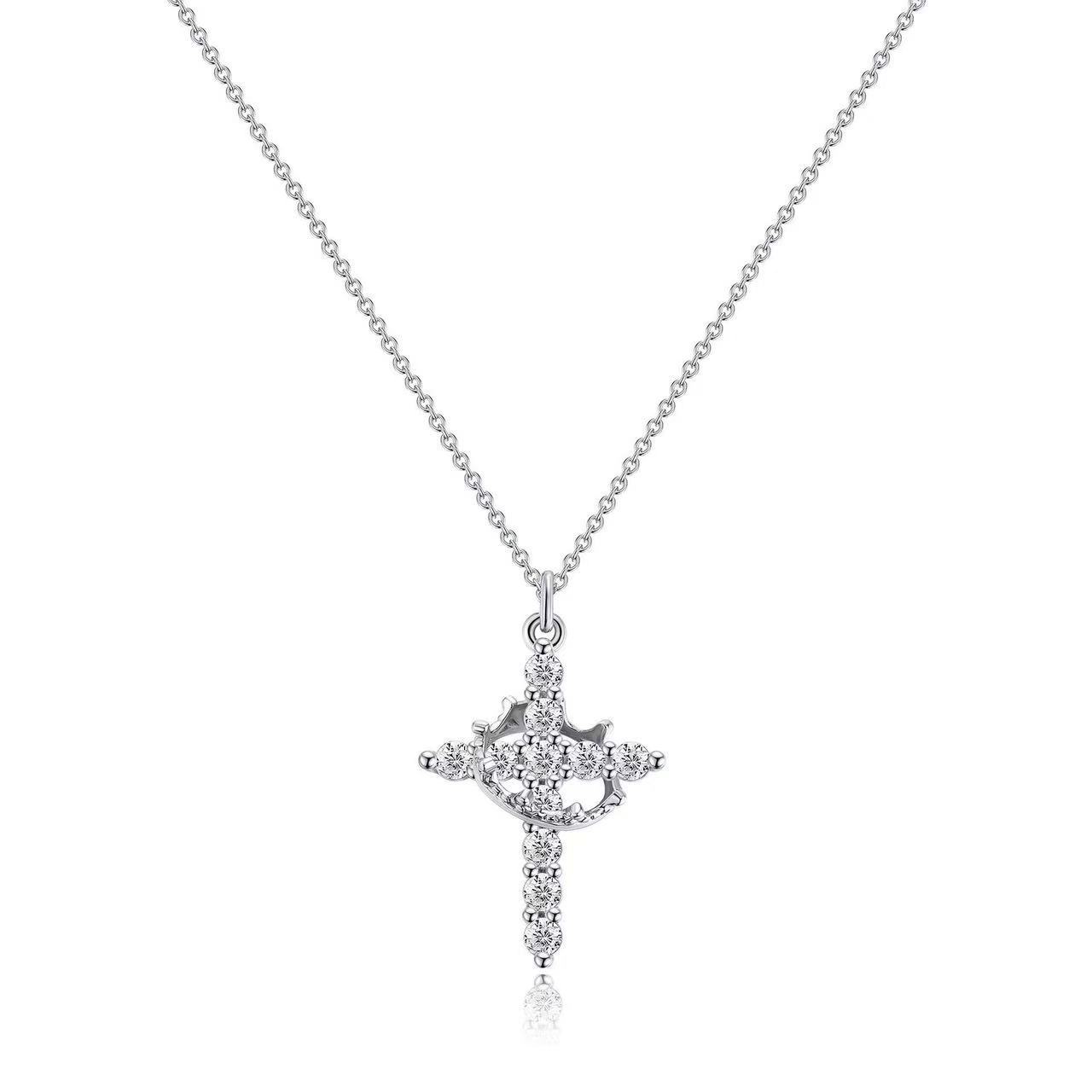 สร้อยคอจี้รูปมงกุฎหมุนได้ Luck - Cross Pendant Necklace Gold บทวิจารณ์และราคา