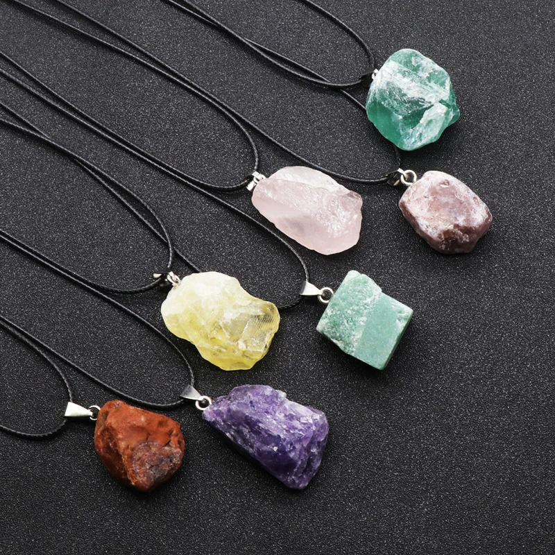 อเมทิสต์ธรรมชาติดอกไม้สร้อยคอ  - Crystal Pendant Necklace Natural Stone บทวิจารณ์และราคา